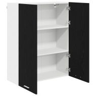 Висящ шкаф с врата Черния дъб 80 x 31 x 100 см Инженерно дърво