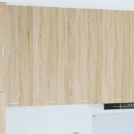 Висящ шкаф с врата Сонома дъб 80 x 31 x 100 см Инженерно дърво