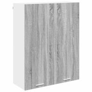 Висящ шкаф с врата Сив Сонома 80 x 31 x 100 см Инженерно дърво