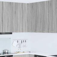 Висящ шкаф Сив Сонома и бяло 57 x 57 x 100 см Инженерно дърво