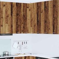 Висящ шкаф с врата Стара дървесина и бяло 57 x 57 x 100 см