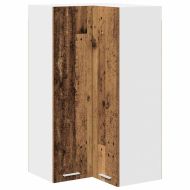 Висящ шкаф с врата Стара дървесина и бяло 57 x 57 x 100 см