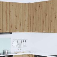 Висящ шкаф с врата Занаятчийски дъб и бяло 57 x 57 x 100 см