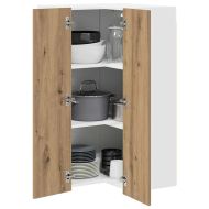 Висящ шкаф с врата Занаятчийски дъб и бяло 57 x 57 x 100 см