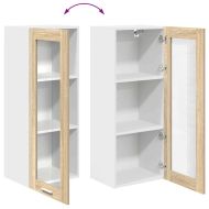 Висящ шкаф с врата Сонома дъб 40 x 31 x 100 см Инженерно дърво