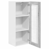 Висящ шкаф с врата Сив Сонома 40 x 31 x 100 см Инженерно дърво