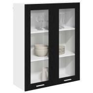 Висящ шкаф с врата Черния дъб 80 x 31 x 100 см Инженерно дърво