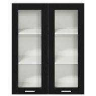 Висящ шкаф с врата Черния дъб 80 x 31 x 100 см Инженерно дърво