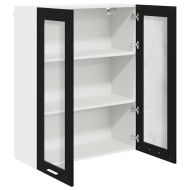Висящ шкаф с врата Черния дъб 80 x 31 x 100 см Инженерно дърво