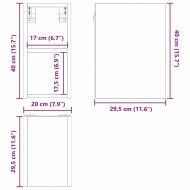 Висящ шкаф Бяло 20 x 29,5 x 40 см Инженерно дърво