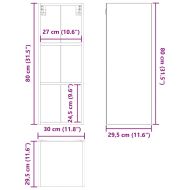 Висящ шкаф Димян дъб 30 x 29,5 x 80 см Инженерно дърво