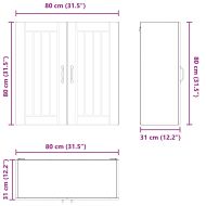 Кухненски шкаф Сонома дъб 80 x 31 x 80 см Инженерно дърво