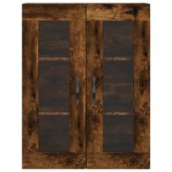 Висок шкаф, опушен дъб, 69,5x34x180 см, инженерно дърво