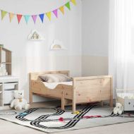 Рамка за легло с матрак Кафяво 80 x 200 cm Солидно борово дърво