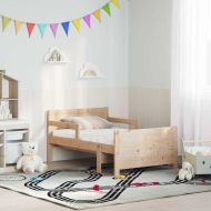 Рамка за легло с матрак Кафяво 80 x 200 cm Солидно борово дърво