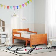 Рамка за легло с матрак Кафяво 80 x 200 cm Солидно борово дърво