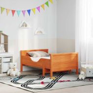 Рамка за легло с матрак Кафяво 80 x 200 cm Солидно борово дърво