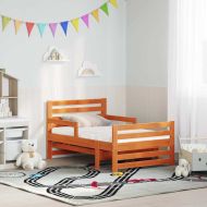 Рамка за легло с матрак Кафяво 80 x 200 cm Солидно борово дърво