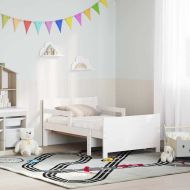 Рамка за легло с матрак Бяло 80 x 200 cm Солидно борово дърво