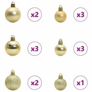 Изкуствена светена коледна елха с комплект топки Зелен 150 cm