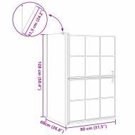 Екран за душ и вана Черен и прозрачен 116 x 68 x 128 см