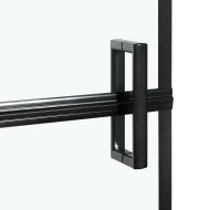 Екран за душ и вана Черен и прозрачен 116 x 68 x 128 см