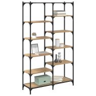 Рафт за книги дъб артизан 100 x 32 x 170 см Инженерно дърво