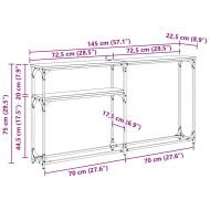 Конзолнамаса Черния дъб 146 x 22.5 x 75 см Инженерно дърво