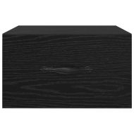 Нощен шкаф с чекмедже Черен дъб 35 x 35 x 20 см Инженерно дърво
