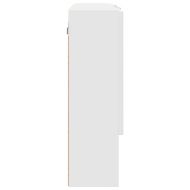 Шкаф с огледало Бяло 80 x 17 x 55 см Инженерна дървесина