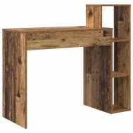 Бюро с рафт Старо дърво 100 x 40 x 90 cm Инженерно дърво