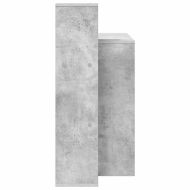 Бюро с рафт Циментено сиво 100 x 40 x 90 cm Инженерно дърво