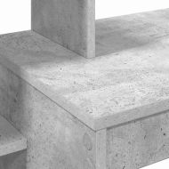 Бюро с рафт Циментено сиво 100 x 40 x 90 cm Инженерно дърво
