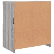 Сайдборд с LED светлини, сив сонома, 60,5x37x67 см