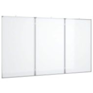 Магнитна бяла дъска, сгъваема, 120x100x1,7 см, алуминий