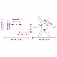 Статив за коледно дърво 1.73 Черно 50 х 50 х 15,5 см Стомана