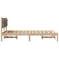 Рамка за легло Таупе 135 x 190 cm Солидно борово дърво
