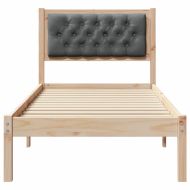 Рамка за легло Тъмен сив 90 x 190 cm Солидно борово дърво