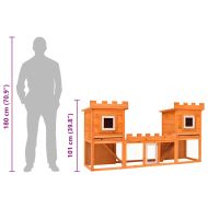 Външна клетка за зайци/малки животни дървена голяма двойна къща