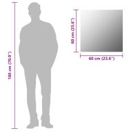 Стенно огледало, 60x60 см, квадратно