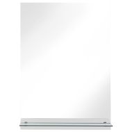 Стенно огледало с рафт, 40x60 см, закалено стъкло