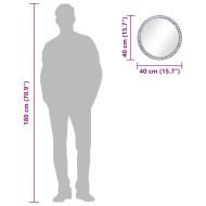 Стенно огледало, 40 см, закалено стъкло
