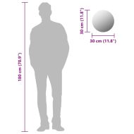 Безрамково огледало, кръгло, 30 см, стъкло