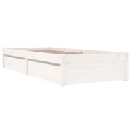 Рамка за легло с чекмеджета бяло 75x190 см Small Single