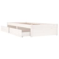 Рамка за легло с чекмеджета бяло 75x190 см Small Single