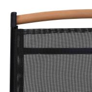 Сгъваеми градински столове, 6 бр, Textilene, черни