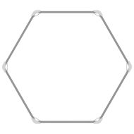 Повдигната градинска леха 129х45 см поцинкована стомана сребро