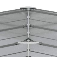 Повдигната градинска леха 129х45 см поцинкована стомана сребро