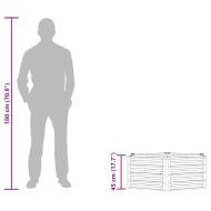 Повдигната градинска леха 129х45 см поцинкована стомана сребро
