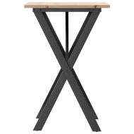 Трапезна маса X-образна рамка 50x50x75 см бор масив и стомана